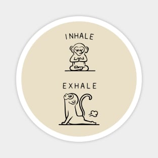 Inhale Exhale Monkey Magnet